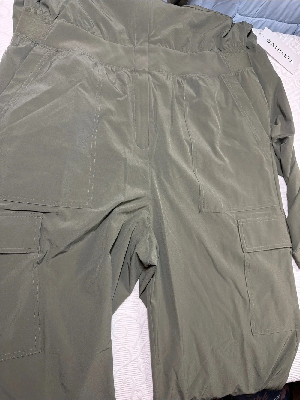 Athleta Brooklyn long sleeve jumpsuit. Size 16 deep green NWT.